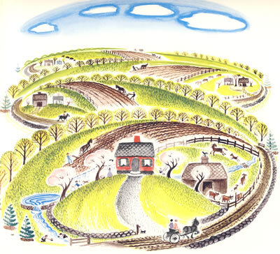 《爱心树世界杰出绘本选:小房子(再版)》内容简介:小房子每天站在山冈